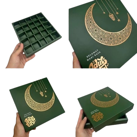 (5 Pcs) Dus Nastar Bulat Idul Fitri Sekat 25