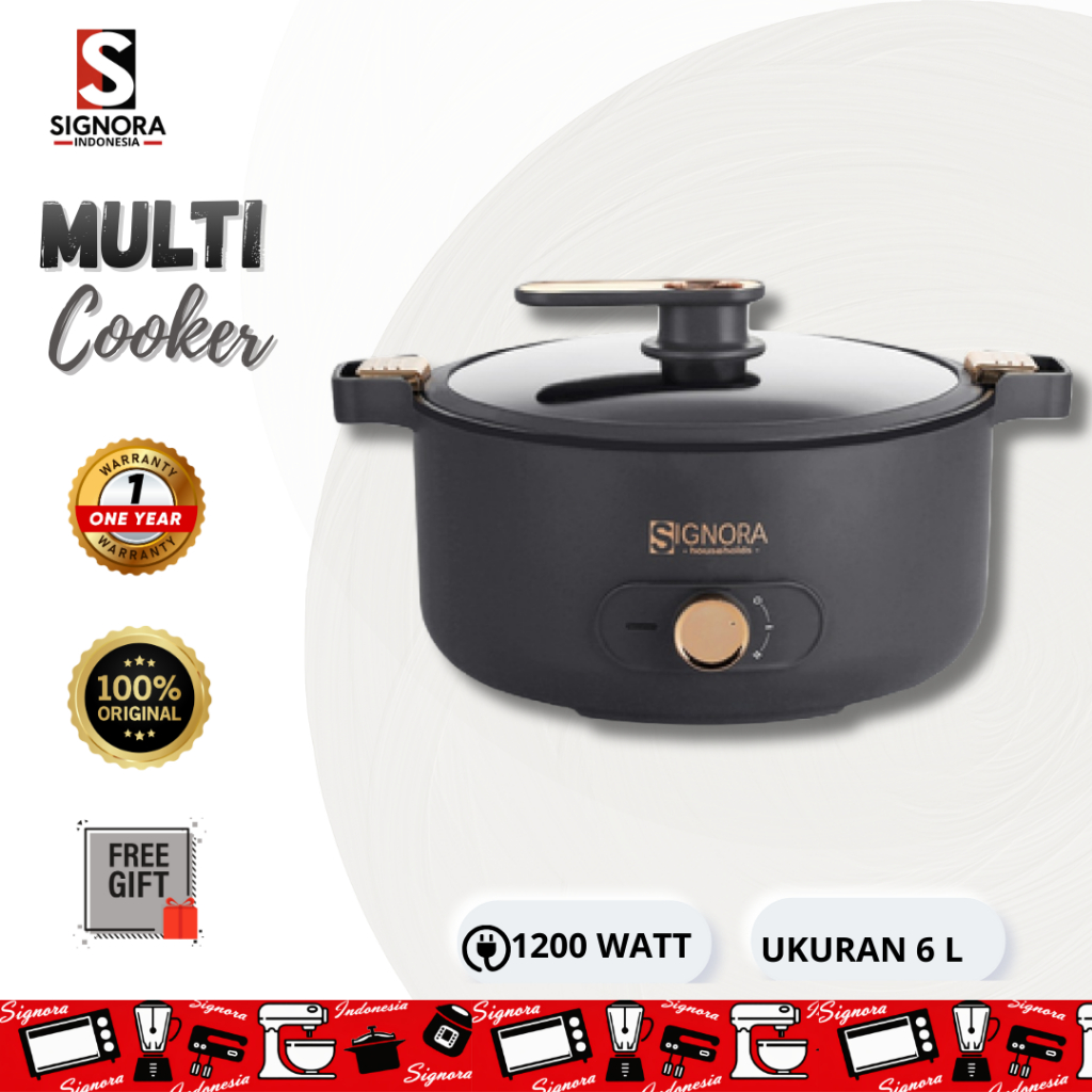 Signora Elektrik Multi Cooker 6 liter / Panci Sebaguna 6 liter Signora