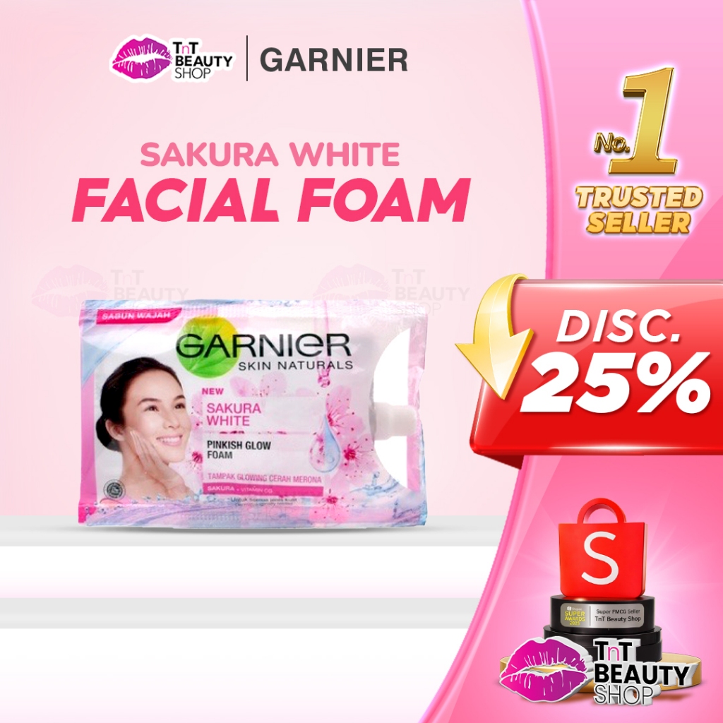 Garnier Sakura White Pinkish Glow Foam 9ml - SACHET