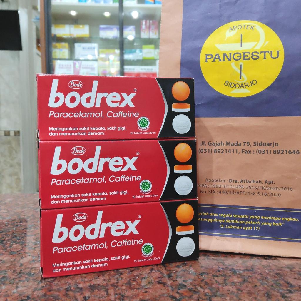 Bodrex 1 Box 20 Tablet / Sakit Kepala Gigi Demam / Bodrek Bodreks Bodex Bodrec Budrex