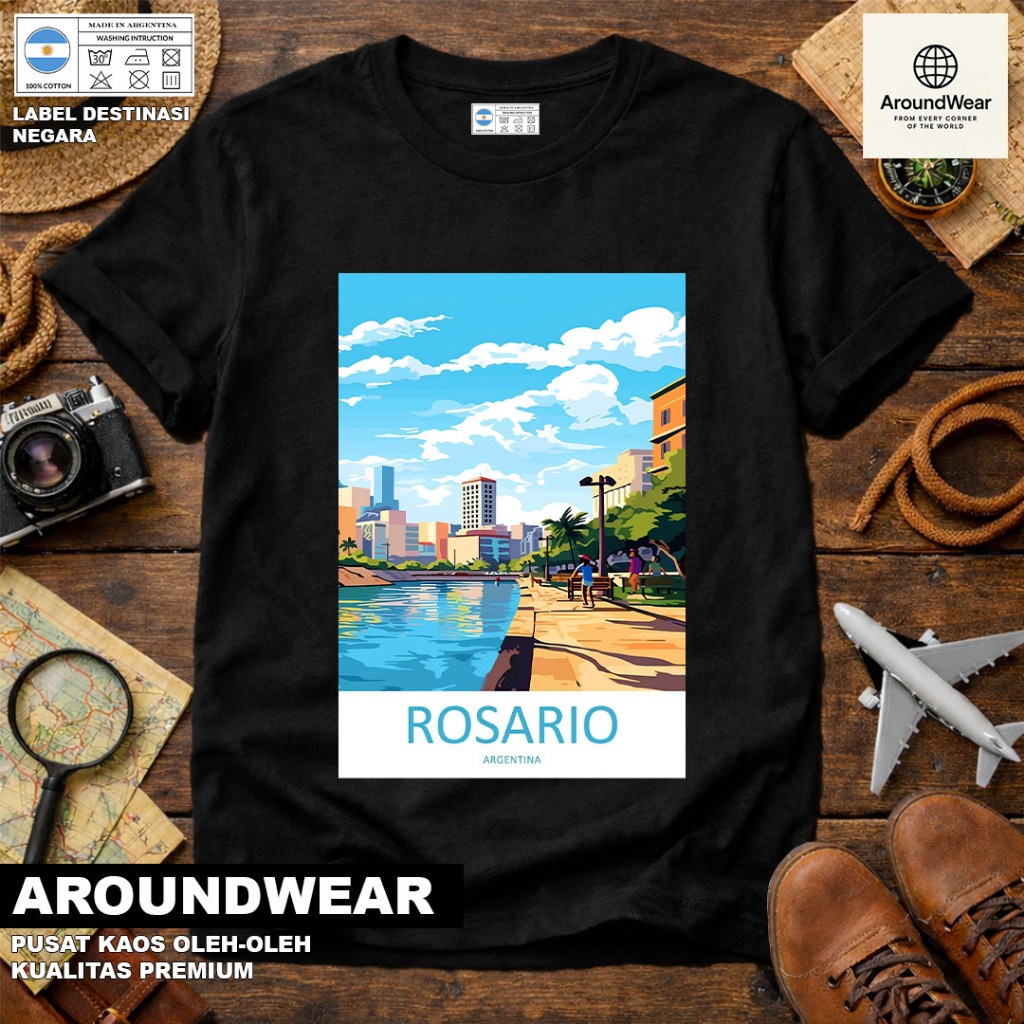 BAJU KAOS OLEH OLEH ARGENTINA 18, PAKAI TAG NEGARA ASAL ARGENTINA BAHAN SOUVENIR PREMIUM GIFT