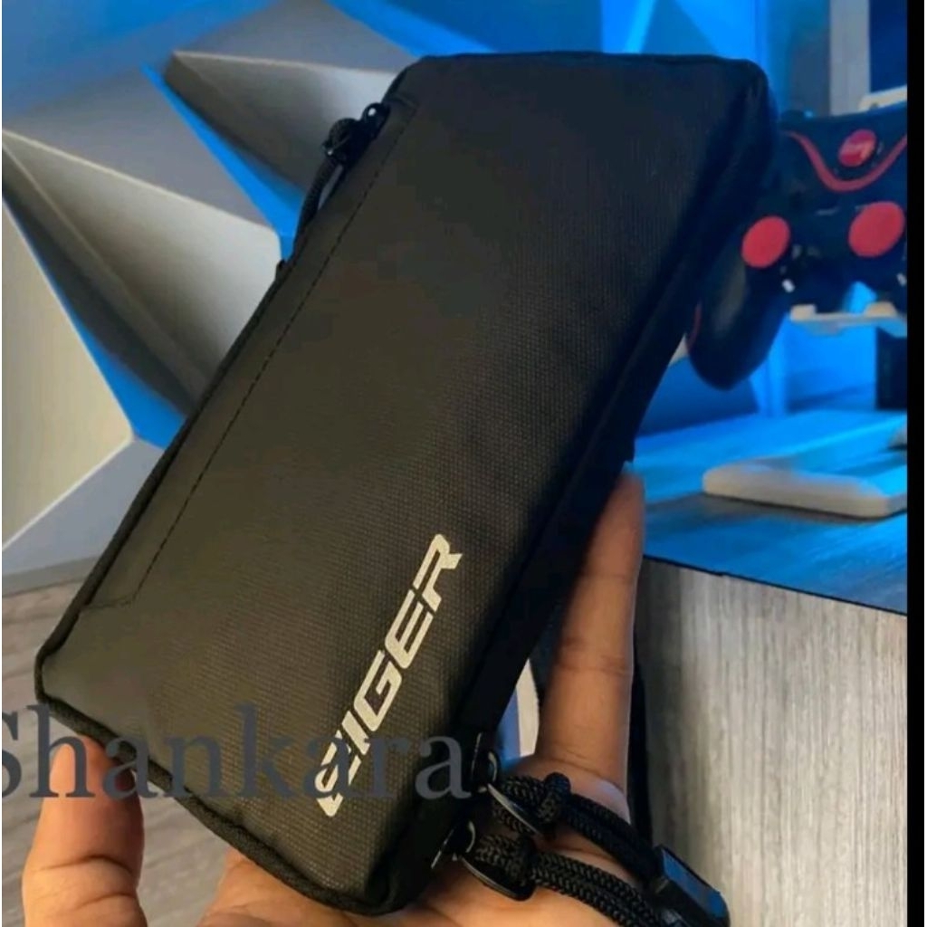 Tas hp EIGER full waterproff/tas selempang hp waterproof Hitam Hitam Hitam