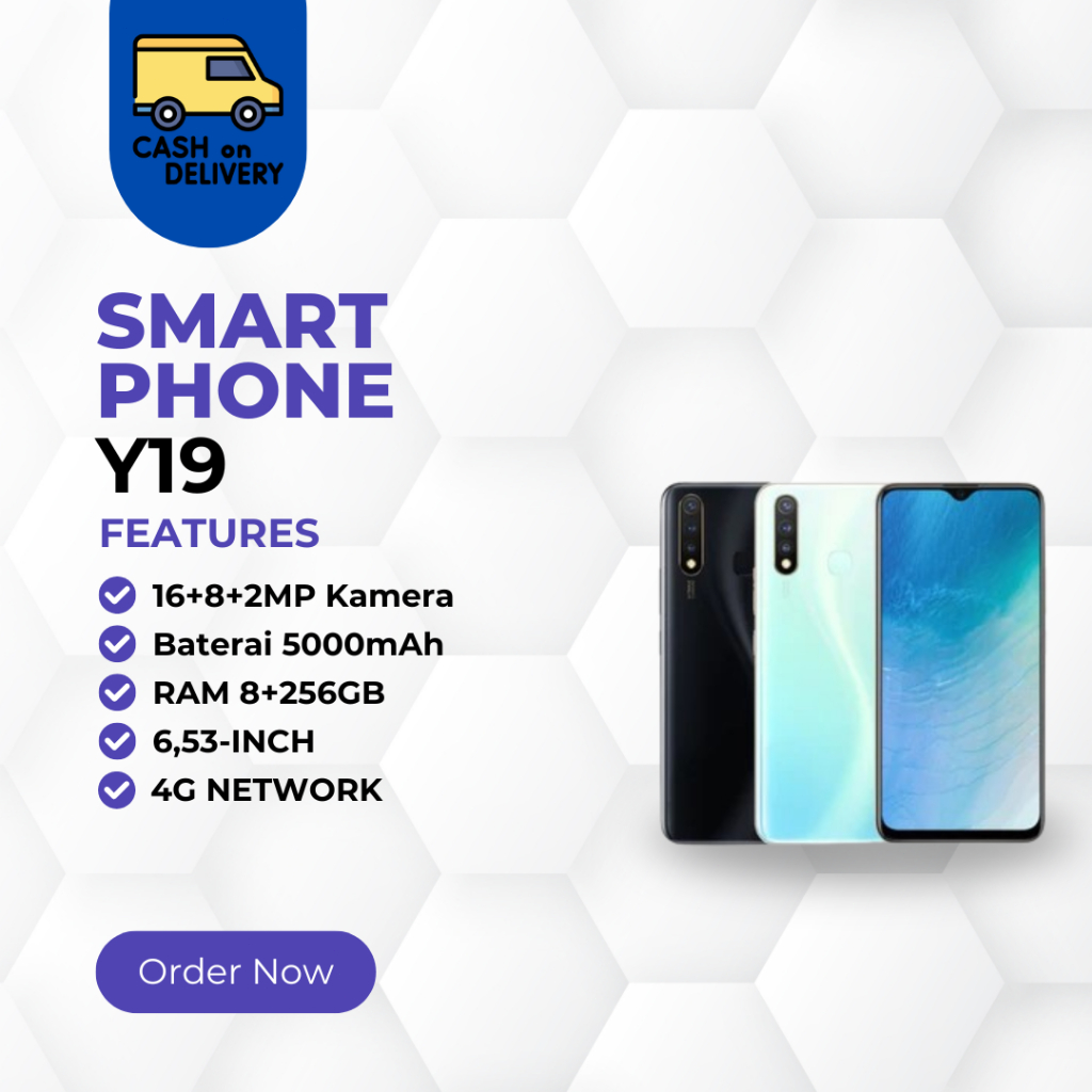 HP SMARTPHONE Y19 VIVO RAM 8GB/256GB GARANSI 12 BULAN