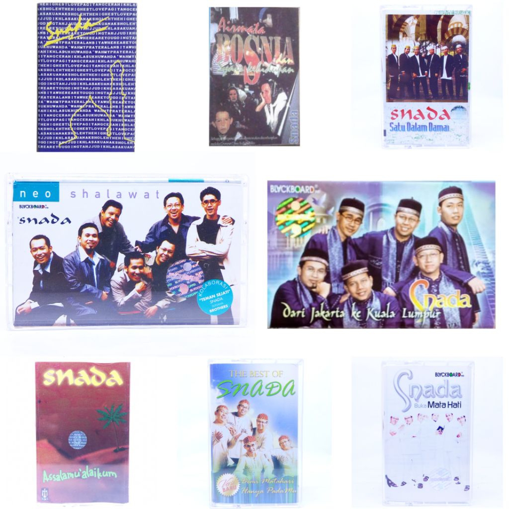 Kaset pita SNADA - neo shalawat - the best of snada - satu dalam damai - assalamualaikum - buka mata