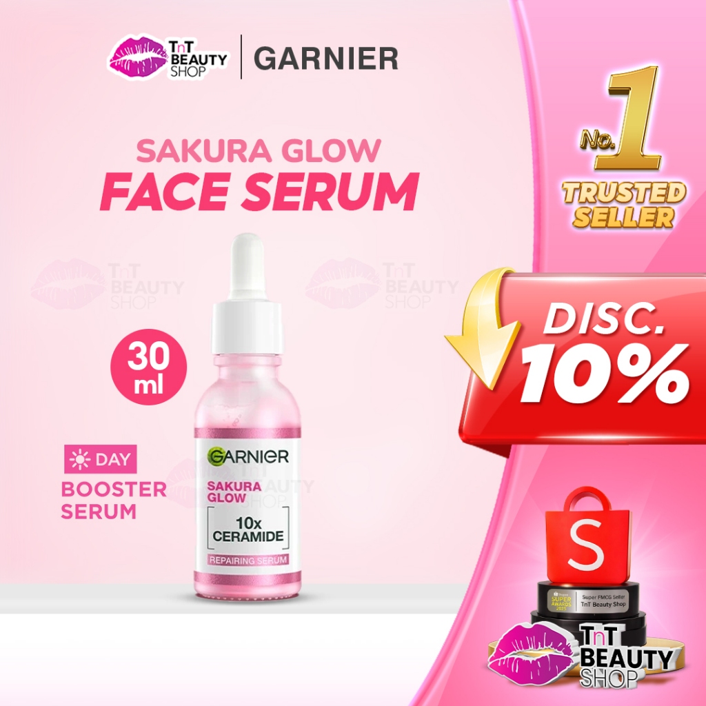 Garnier Sakura Glow Hyaluron 30x Booster Serum Skin Care - 30ml - 15 ml - 7,5ml Sachet [Untuk Kulit 