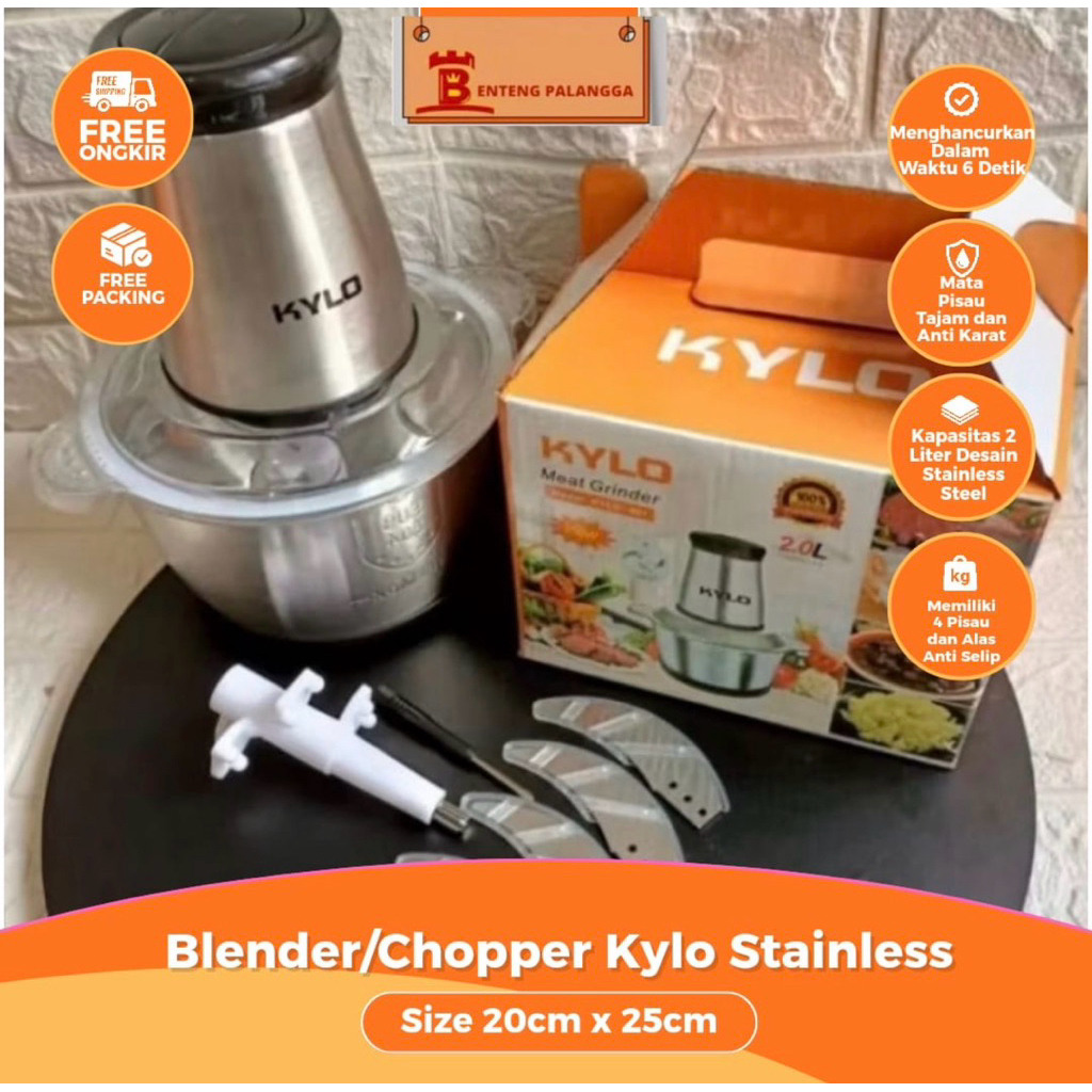 BLENDER KYLO DAGING STAINLESS / BLENDER CAPSULE / FOOD CHOOPER STAINLESS