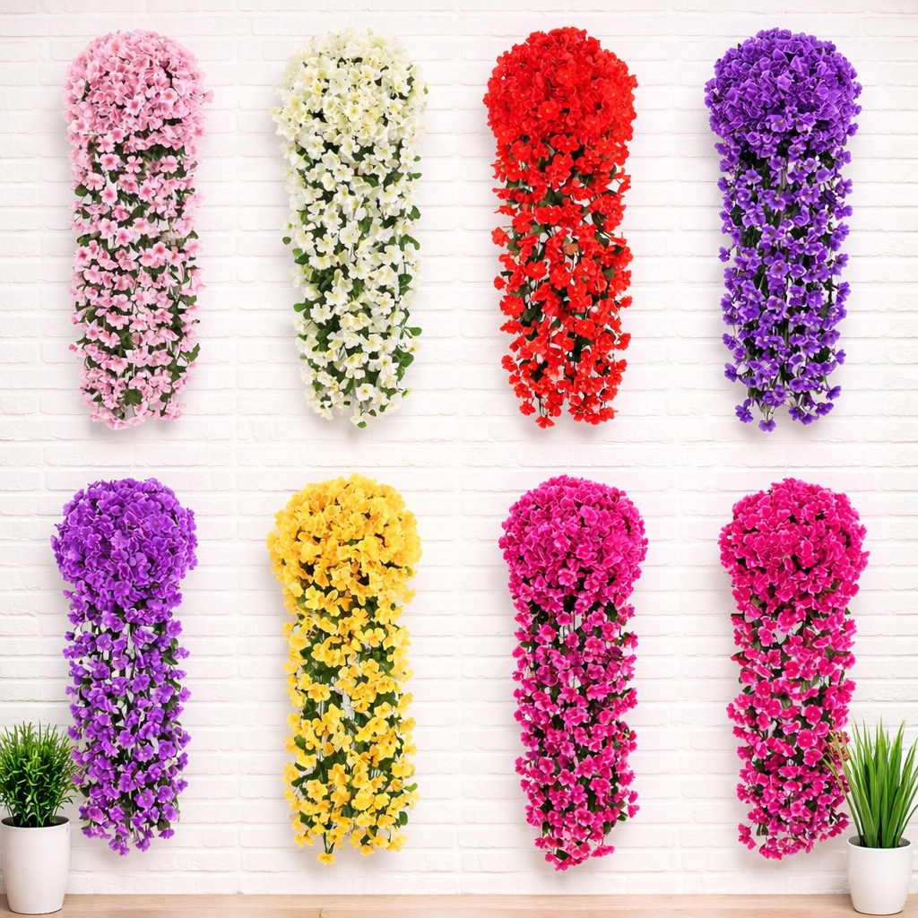 BUNGA JUNTAI DAISY BUNGA GANTUNG JUNTAI SAKURA BUNGA ARTIFICIAL BUNGA HIAS DINDING