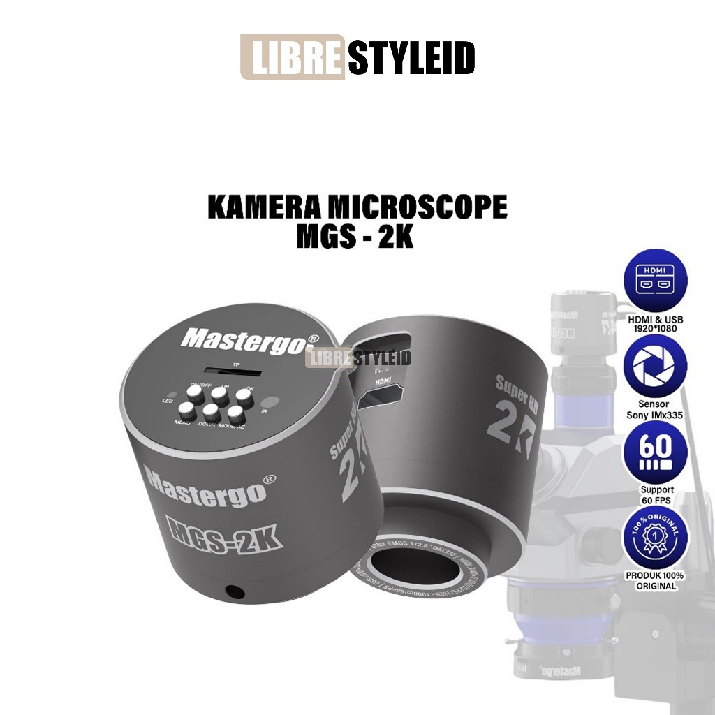 MASTERGO MGS-2K CAMERA HD MICROSCOPE ORIGINAL - KAMERA MIKROSKOP 2K 1080 HDMI - CAMERA MICROSCOPE TR