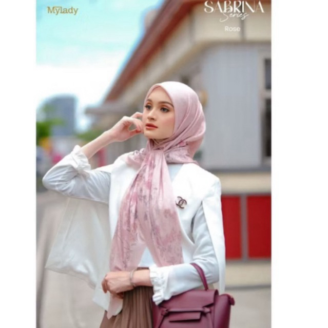 my lady hijab sabrina dusty pink ( rose ) preloved