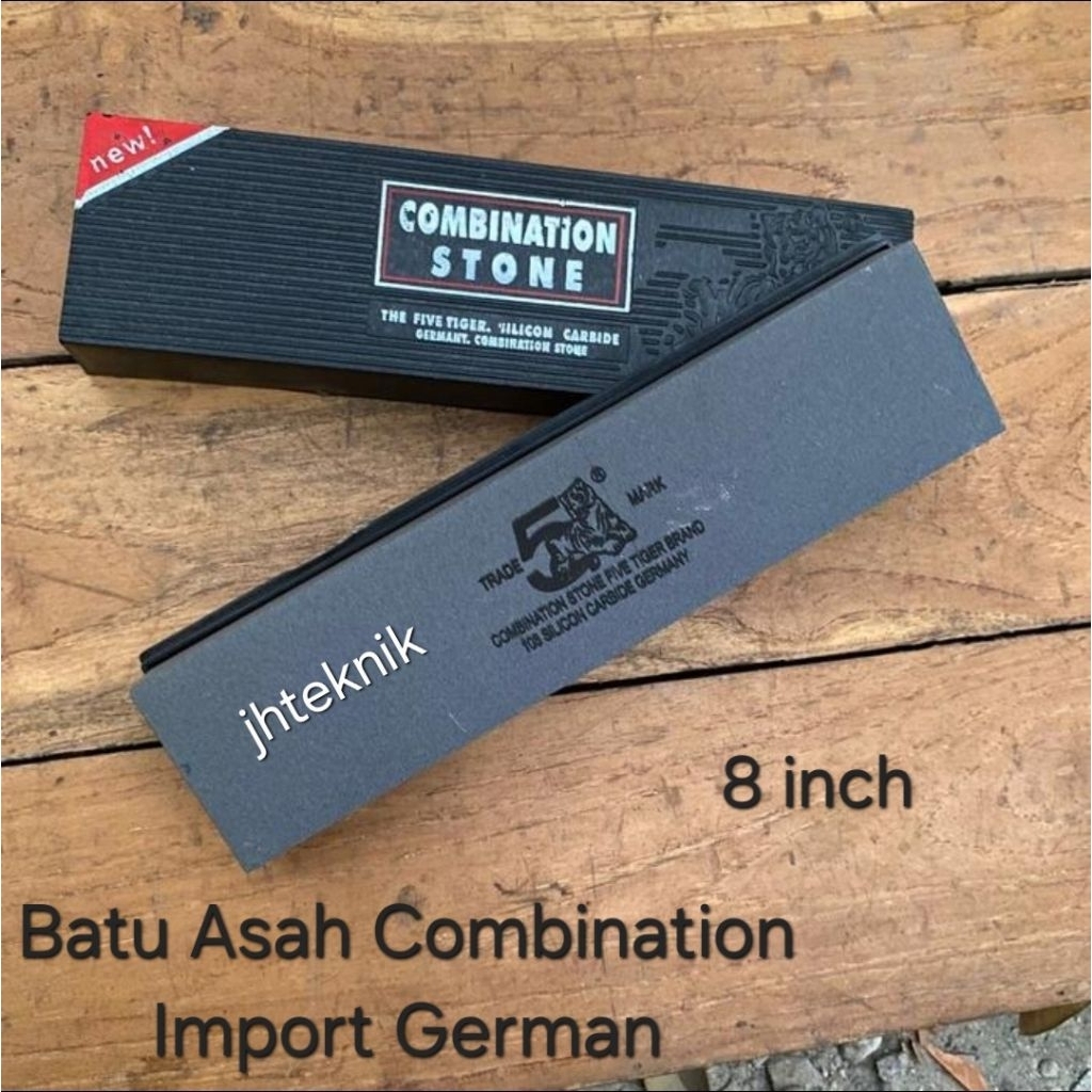 Batu Asah Kombinasi Five Tiger 8 inch/Batu asah Import German Untuk Asah Golok,Parang,Pisau Kwalitas