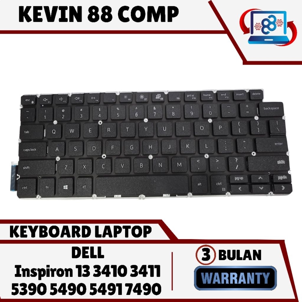 Keyboard Dell Inspiron 13 3410 3411 5390 5490 5491 7490 7491 7391
