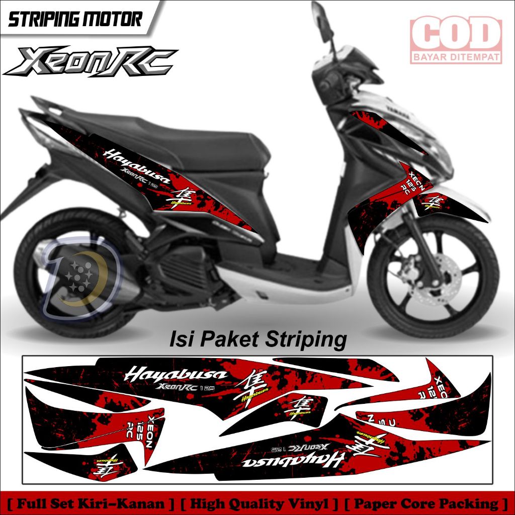 Stiker Motor Xeon Rc Striping lis Xeon Rc Striping Motor Xeon Rc Hayabusa