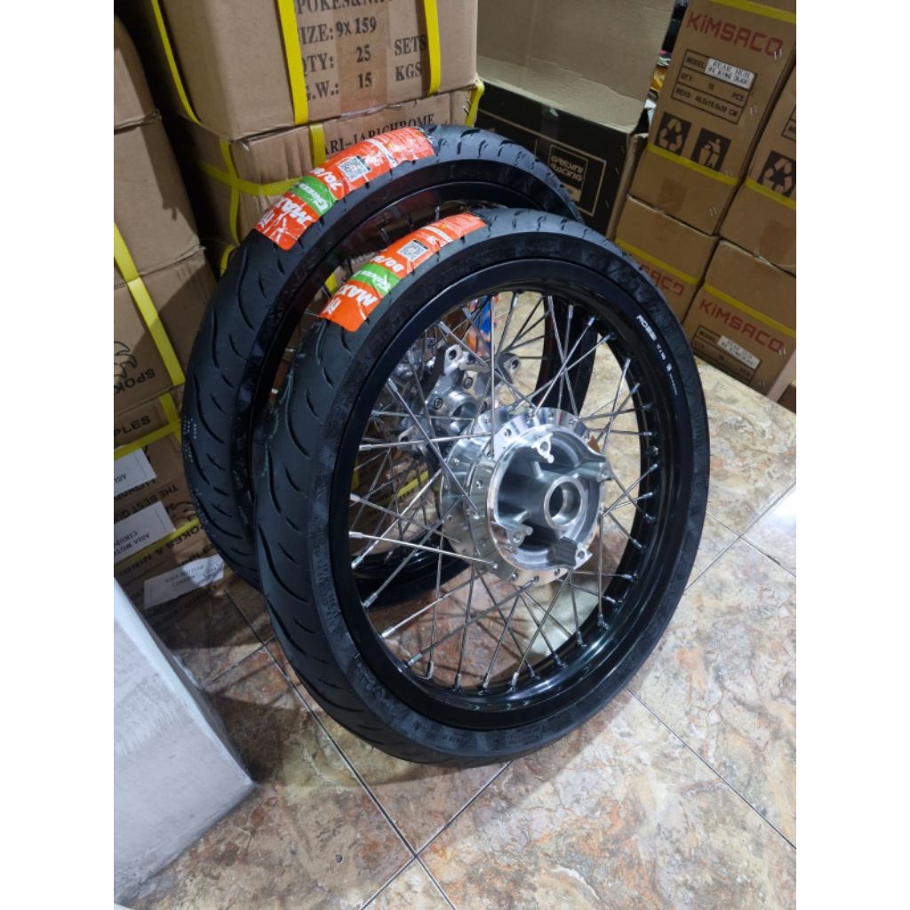 Paketan velg rossi supra gtr 150 140 160 17 ban maxxis tubless 60 80/70 80 17
