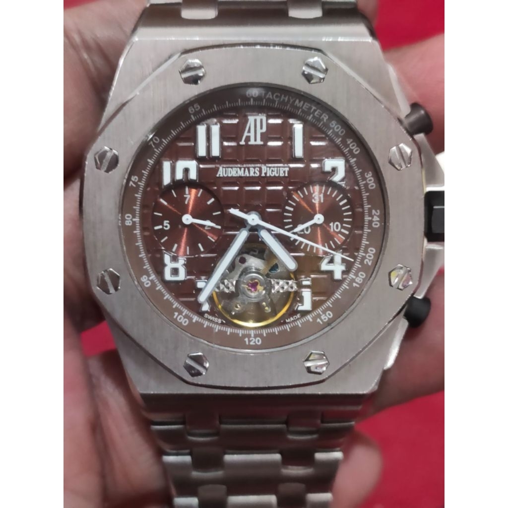 Jam tangan AP automatic skeleton crono daydate aktip big size mulus