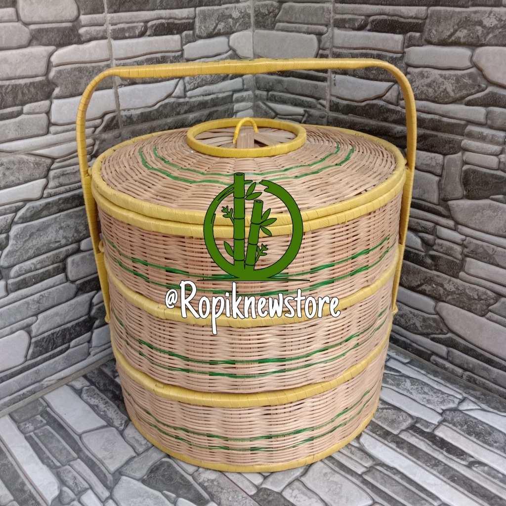 Rantang bambu/Tenong/Hampers [ 2 susun & 3 susun ]
