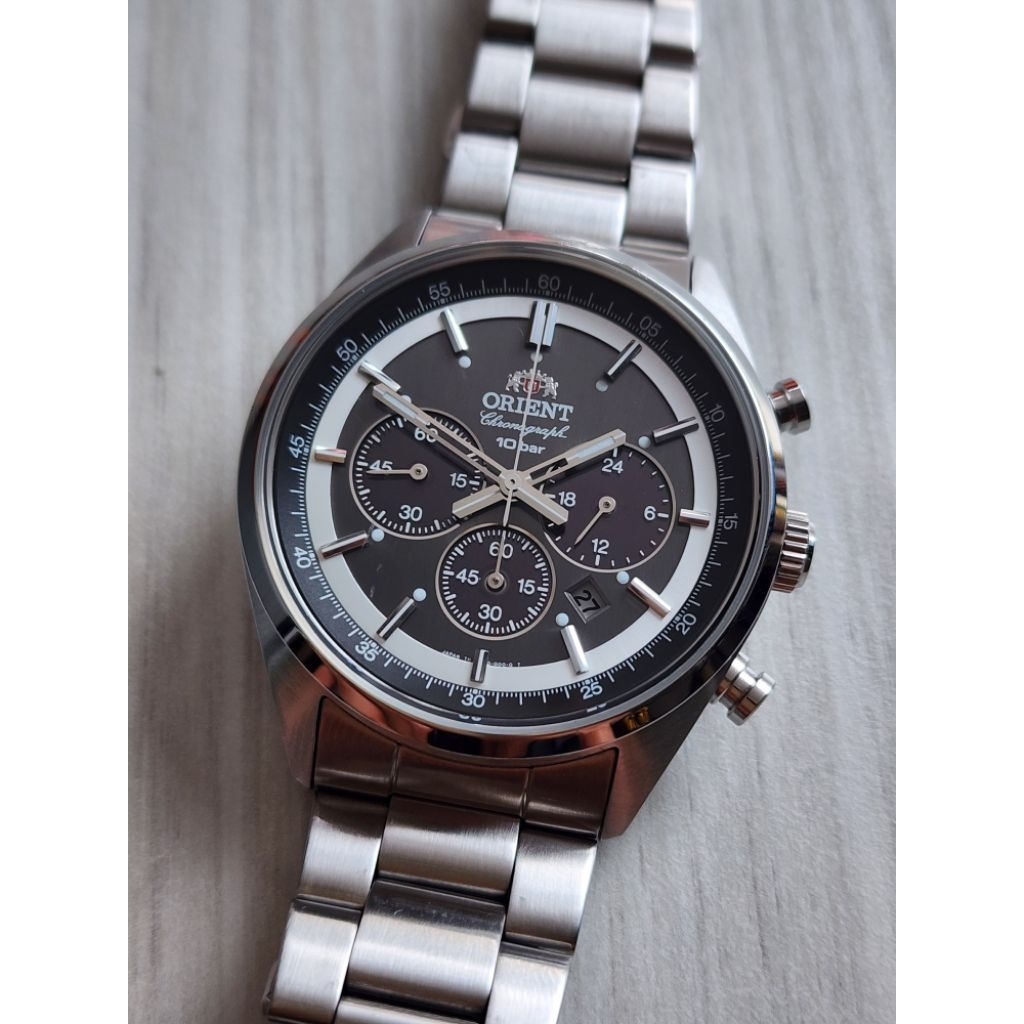 Orient Neo 70's Solar Panda Chronograph WV0011TX JDM Made In Japan Watch Only