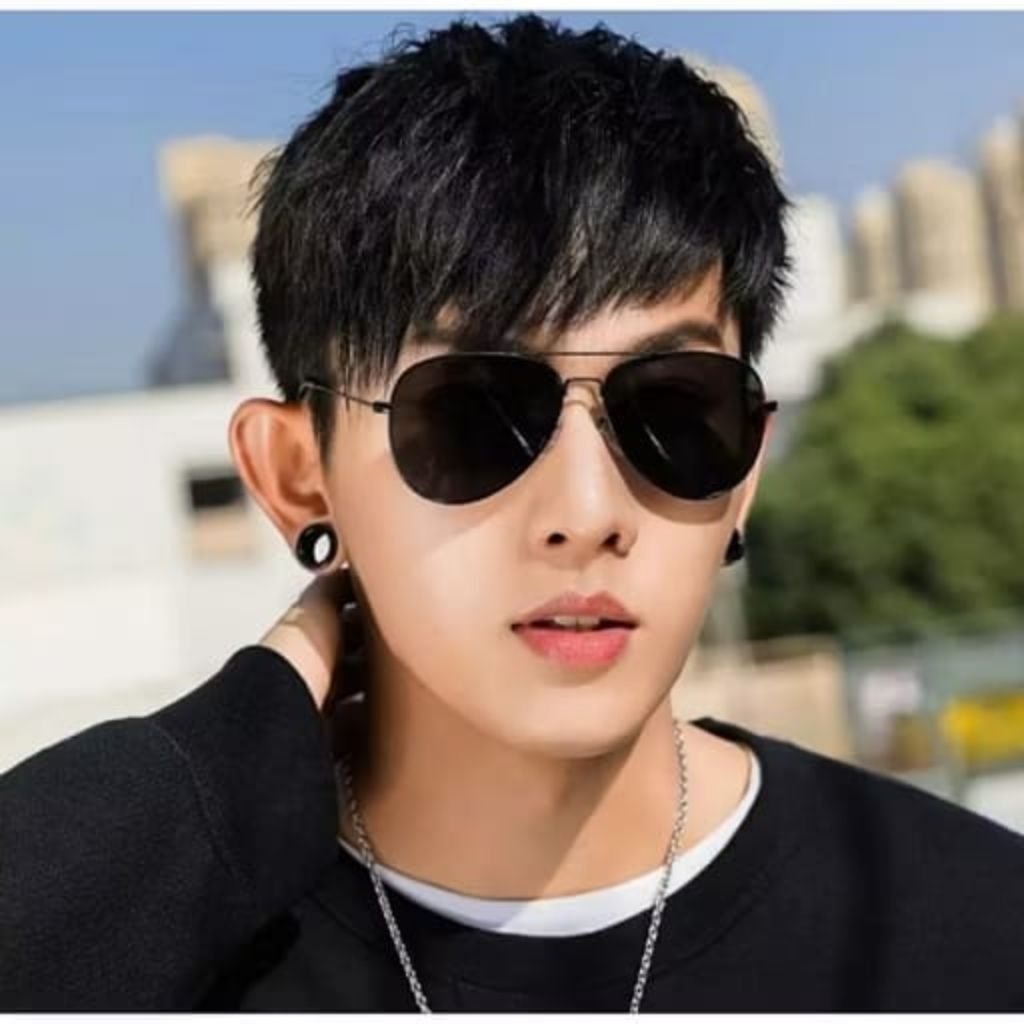 KACAMATA GAYA MODEL PILOT FULL HITAM PRIA / WANITA