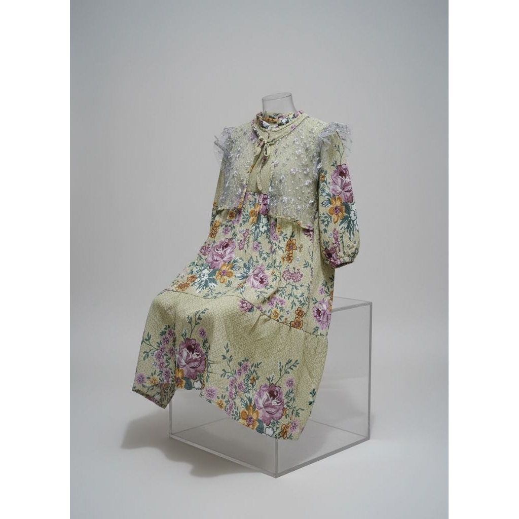 XAVIN - GAMIS BROKAT ANAK KOREA BUNGA - BUNGA