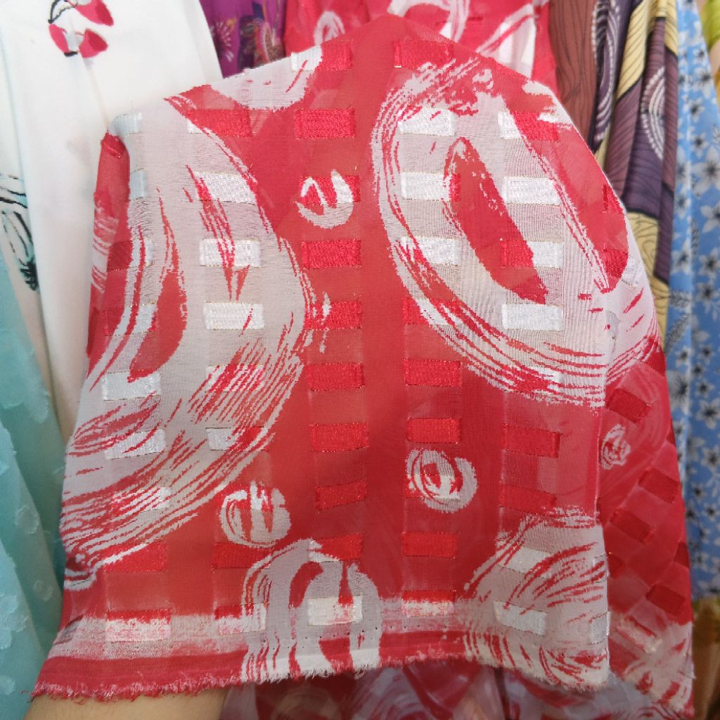 kain sifon uragiri motif - bahan sifon uragiri motif - kain sifon rubiah motif - sifon rubiah [0,5m]