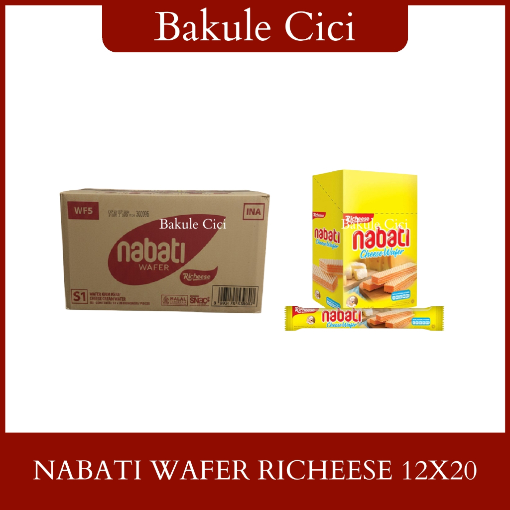 Wafer Richeese Nabati Keju 1 DUS 12 BOX / HARGA 1 DUS