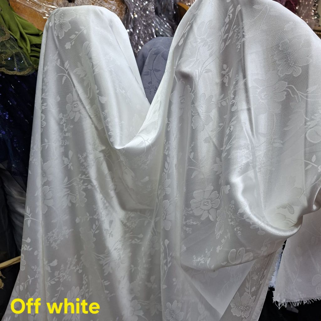 kain jaguar silk buat seragam/ bahan armani jaguar silk original/ kain armani print motif bunga