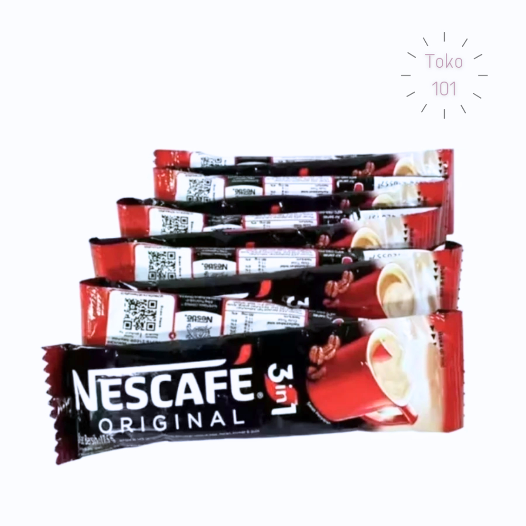 Kopi Nescafe Original 3in1 Sachet 17.5g - 1 Renceng isi 10 Sachet