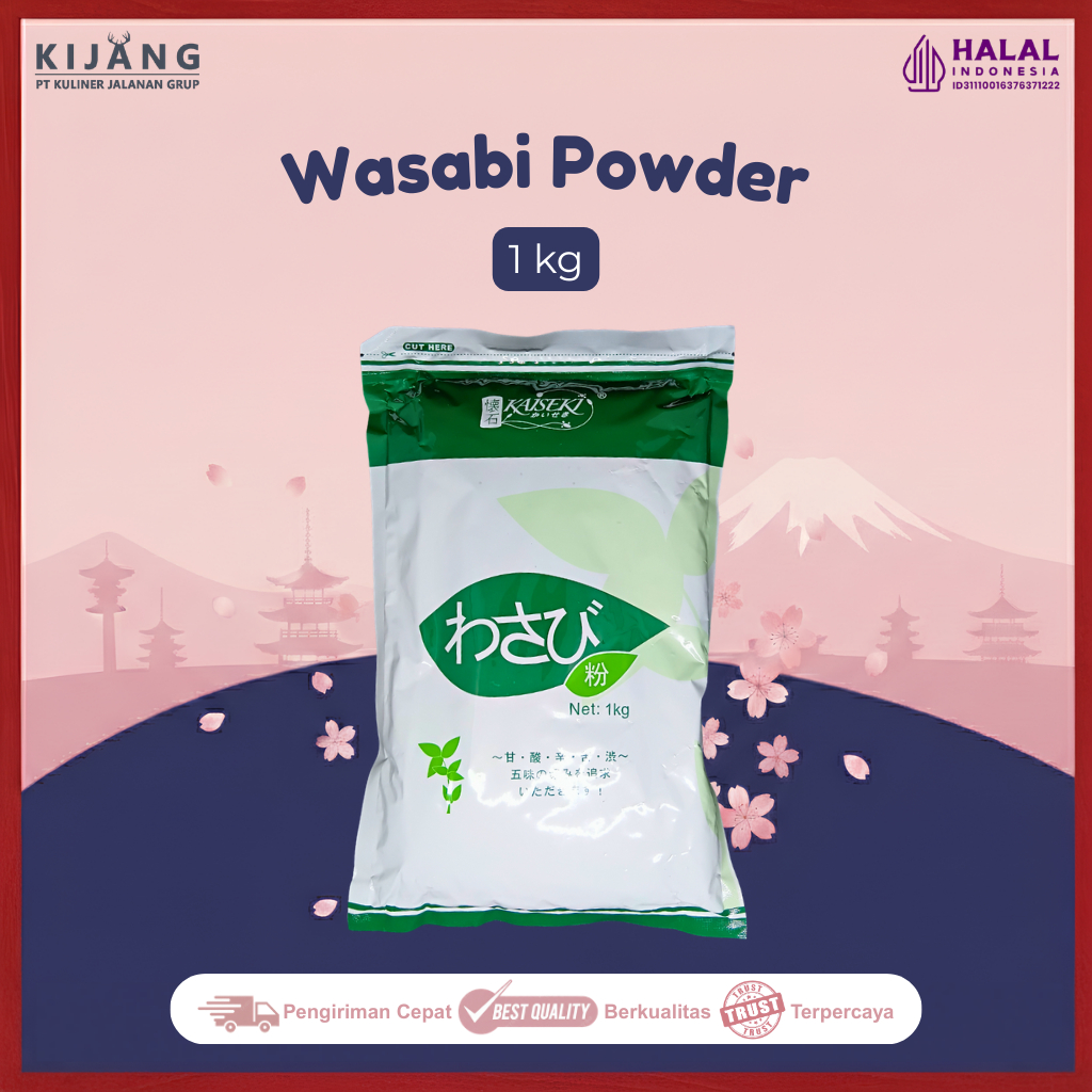 Wasabi Powder 1 kg | Bubuk Wasabi Jepang | Bumbu Sushi & Sashimi