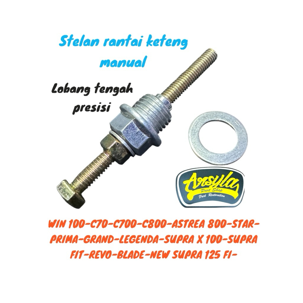 baut tonjokan keteng manual setelan tensioner manual honda win 100 c70 c700 c800 astrea 800 star gra