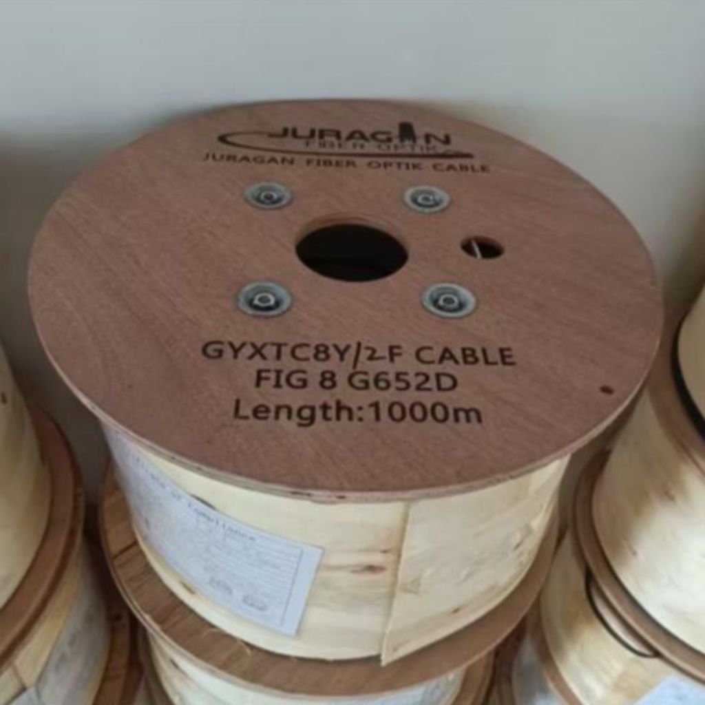 kabel fo 12 core fig8 panjang 1.000 meter / kabel fo ku mini 12 core fig8