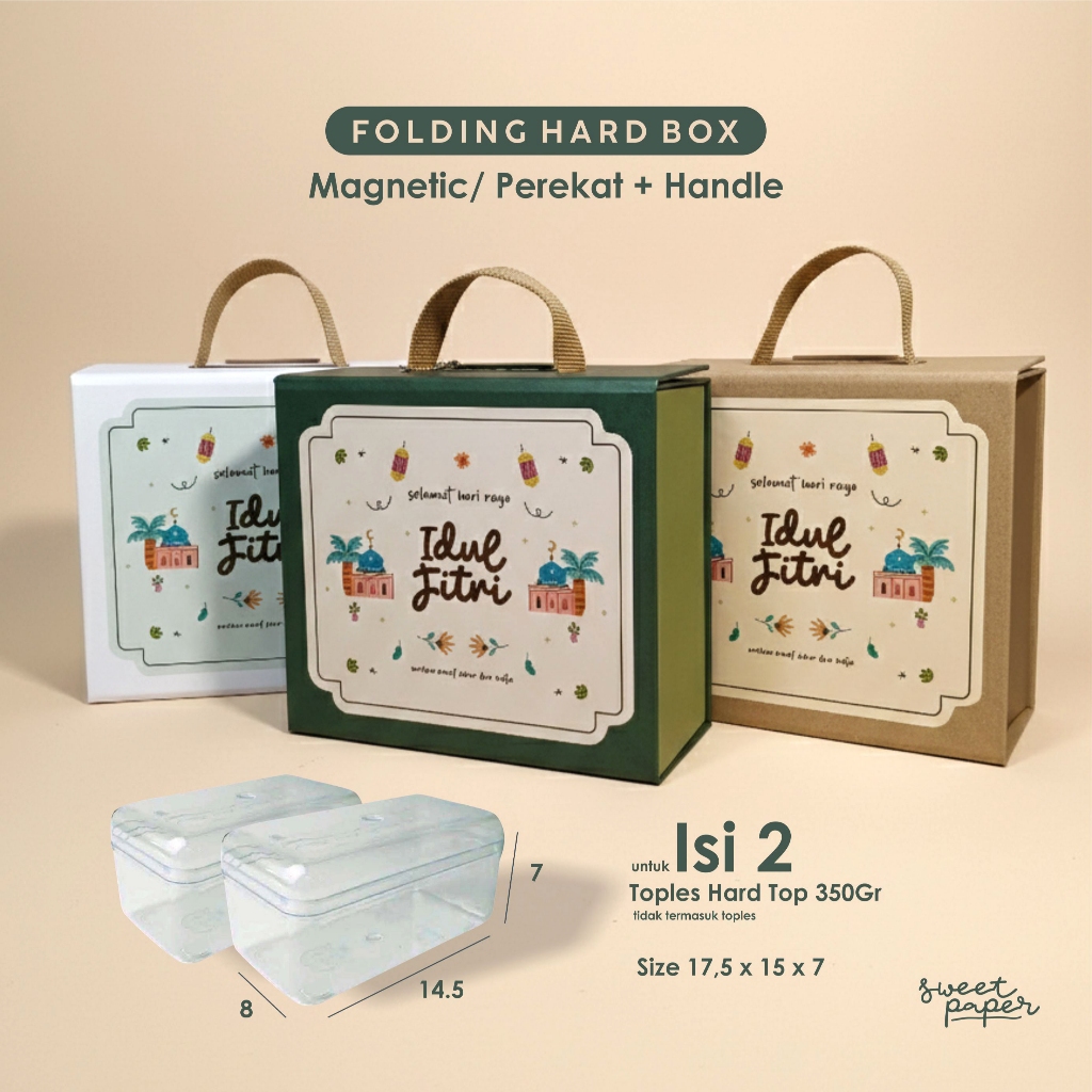 Hard Box Lipat/Box Parcel lebaran/Box Idul Fitri/Hampers ISi 2 Toples