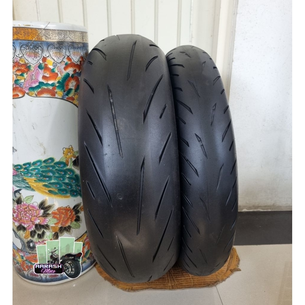 ban sepasang battlax s22 120/70 180/55 ring 17 not s23 pirelli road power moge