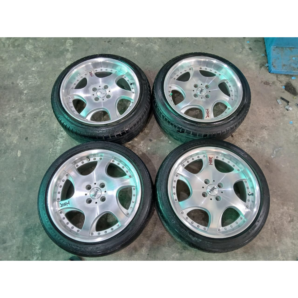 velg mobil hsr gangnam ring 17x7 85 lubang 4x100 murah plus ban cocok untuk jaz mazda dll