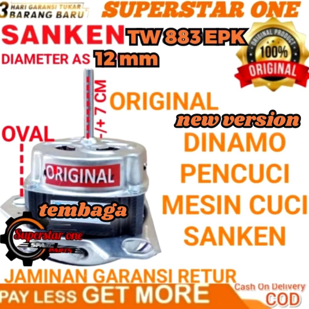 dinamo pencuci/wash mesin cuci sanken TW 883 EPK/TW 883