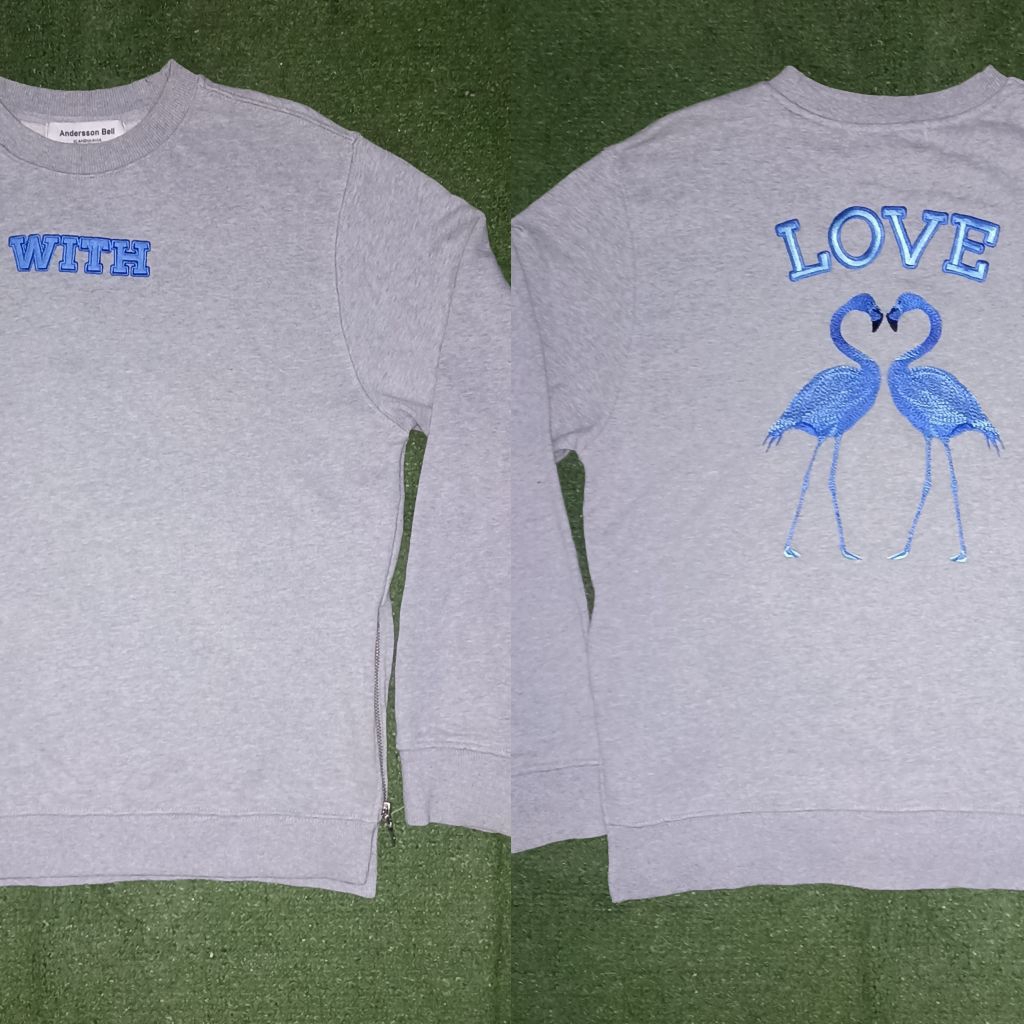 Andersson Bell Scandinavia Embroidery Side Zipper Sweatshirt Sweater Crewneck Original no Acme de La