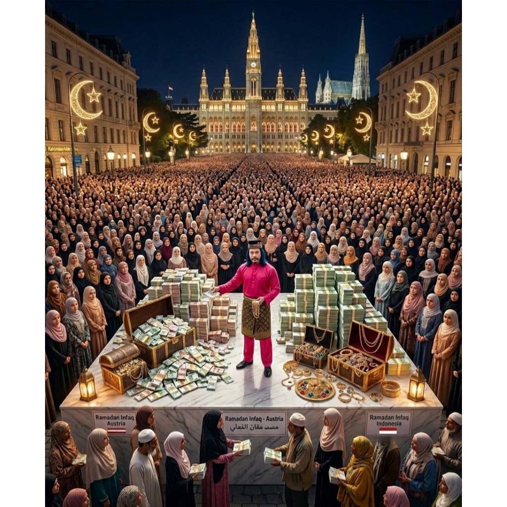 Aku sedang Berwudhu, infak, berbuka, Mengaji, Sahur, tarawih di masjid terbaik, ibukota Wina Austria