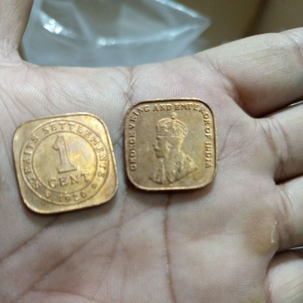 1 Cent George V tahun 1920#India (tipe besar) sangat langka