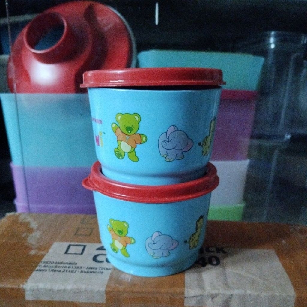 snack cup tiwi tupperware baru 2 pcs