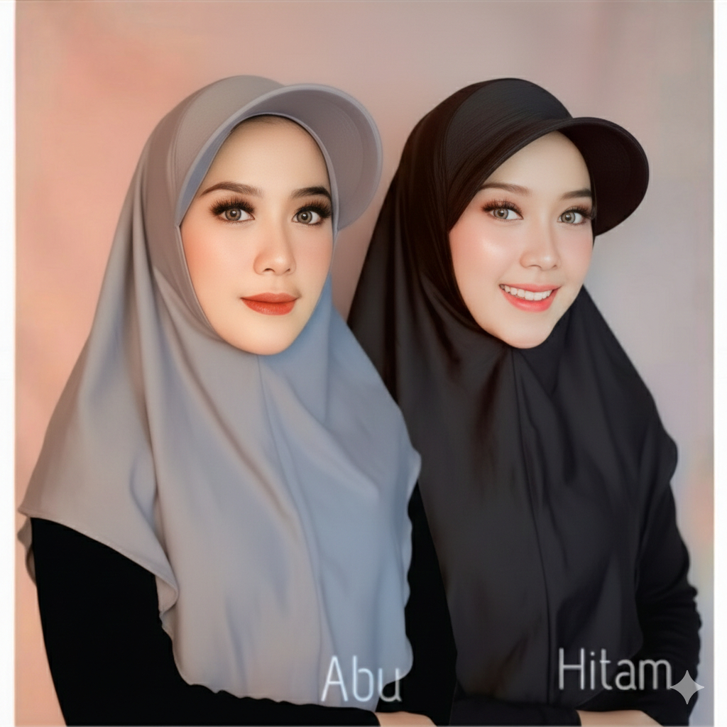 Hijab Sport Topi SizeL UK 70 X 65 cm, Hijab Olahraga Anti panas Size L,Baju olahraga muslim Wanita