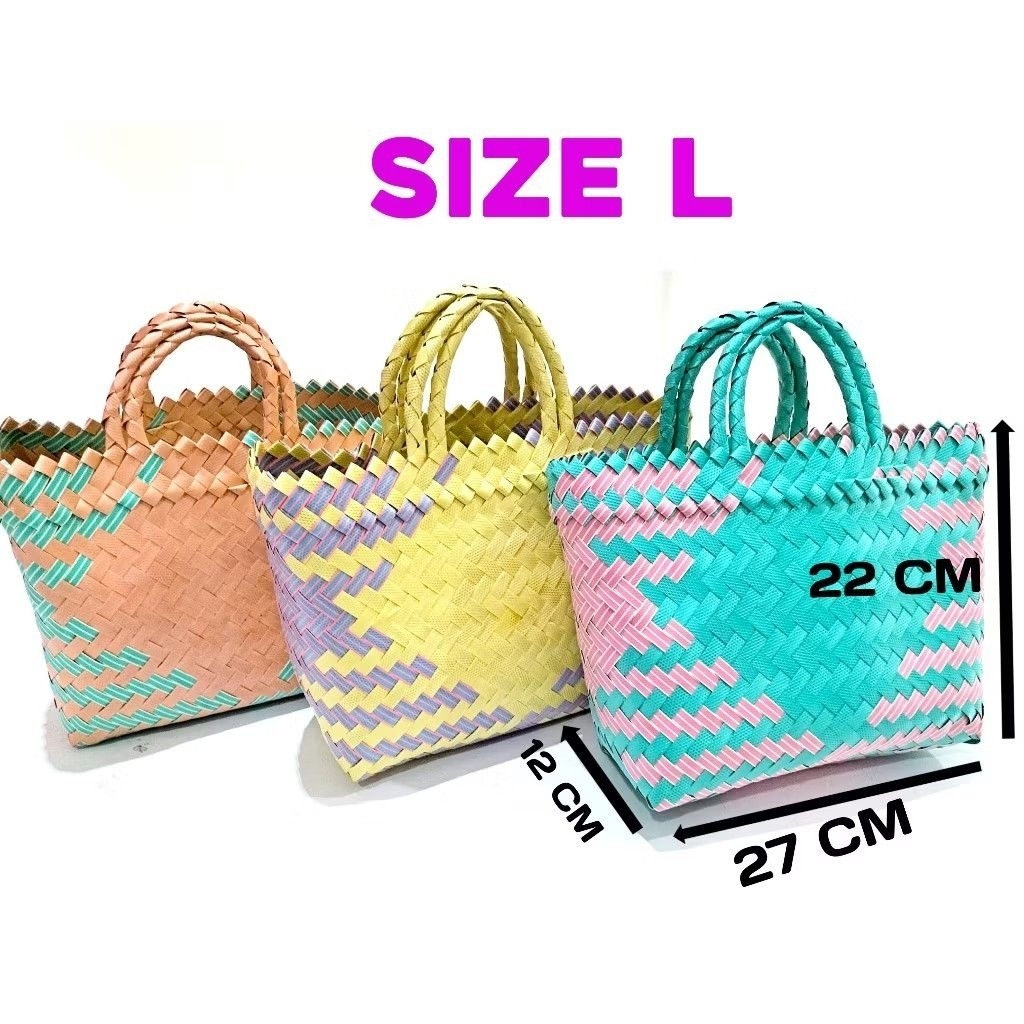 Tas hampers anyaman plastik tas berkat goodie bag