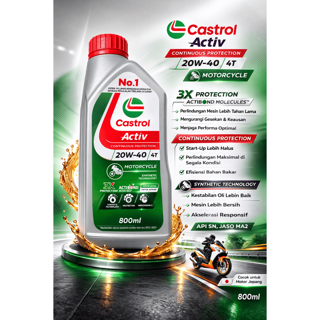 Castrol Active 4T 800 ML Original