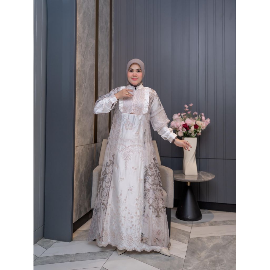 FENA DRESS BY SYAFEERA SYARI GAMIS SILK ORGANZA