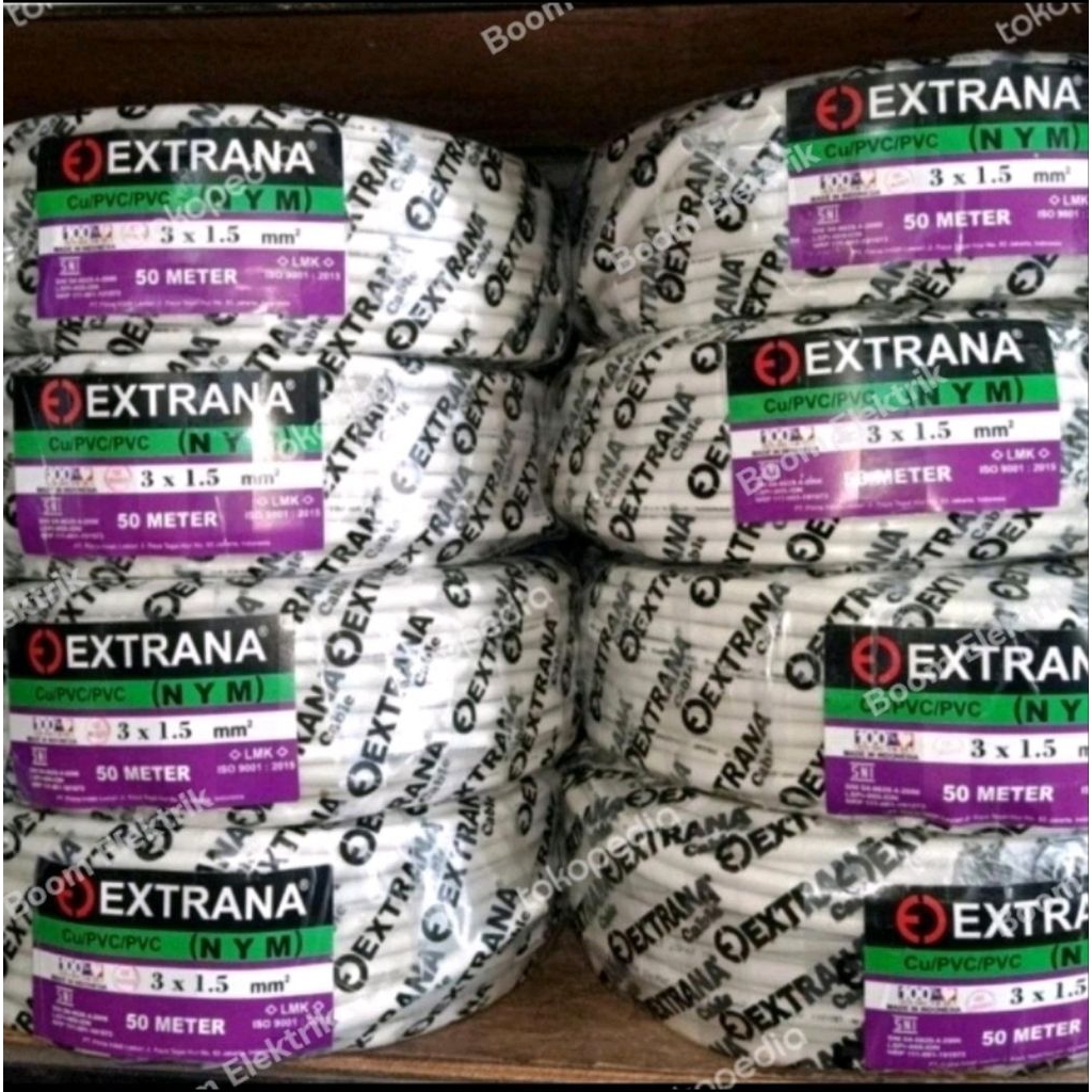 Kabel NYM EXTRANA  kawat PUTIH kabel listrik batangan  2x1,5 2x2,5 3x1,5 3x2,5