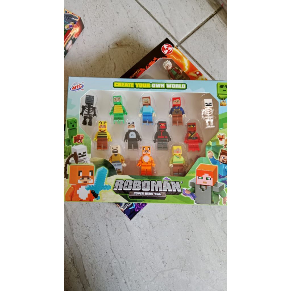 MAINAN LEGO ROBOMAN MINECRAFT SATU SET BOX