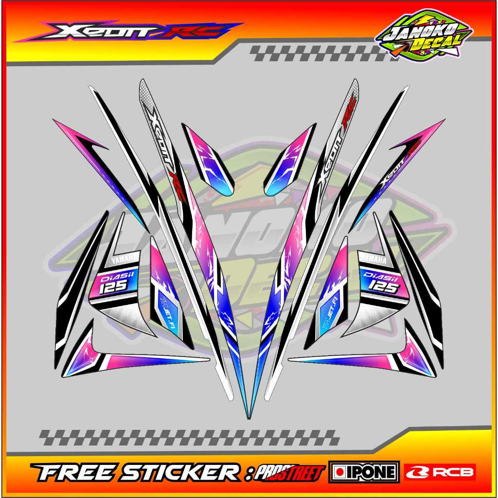 STRIPING VARIASI YAMAHA XEON RC / STICKER LIST VARIASI MOTOR XEON RC