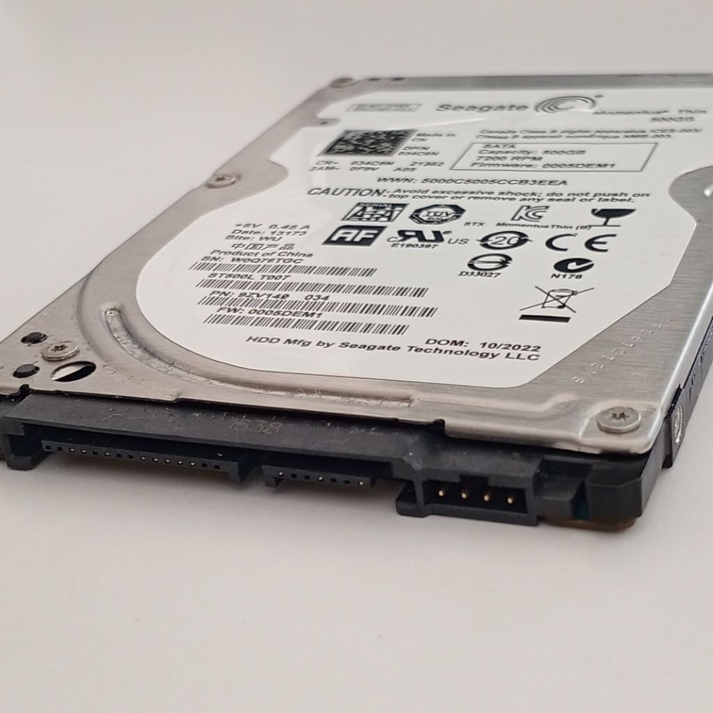 Hardisk Internal Laptop Seagate 500GB Slim, HDD Laptop 2.5 Inch (7mm), Sata 3 Slim Kecepatan hingga 
