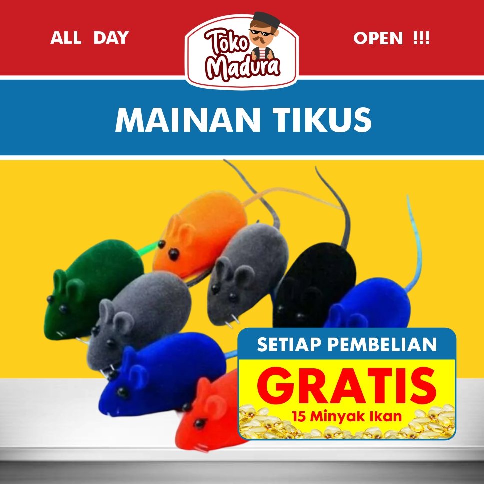 Mainan Tikus Mainan Hewan Interaktif Tikus Karet Kucing Anjing