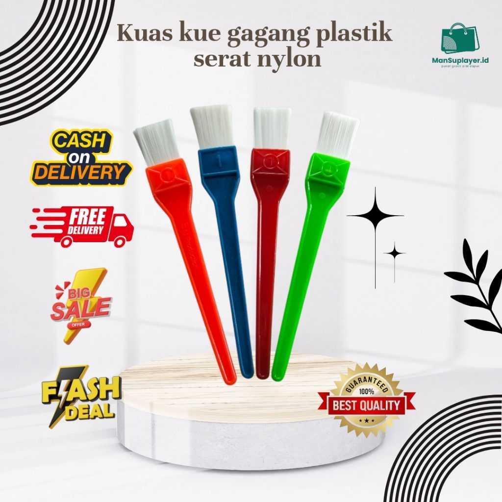 Kuas Kue Nilon Premium Serbaguna - Kuas Mentega Roti & Nastar Food Grade