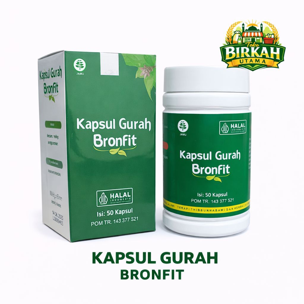 Herbal Gurah Bronfit 50 Kapsul, Mengatasi Sesak Nafas, Batuk Berdahak, GURAH