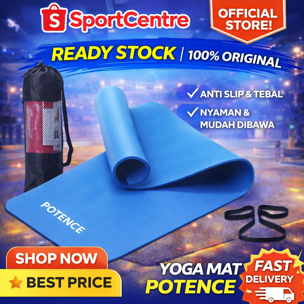 POTENCE NBR 10mm Yoga Matt / Matras Senam / Matras Yoga 10 mm