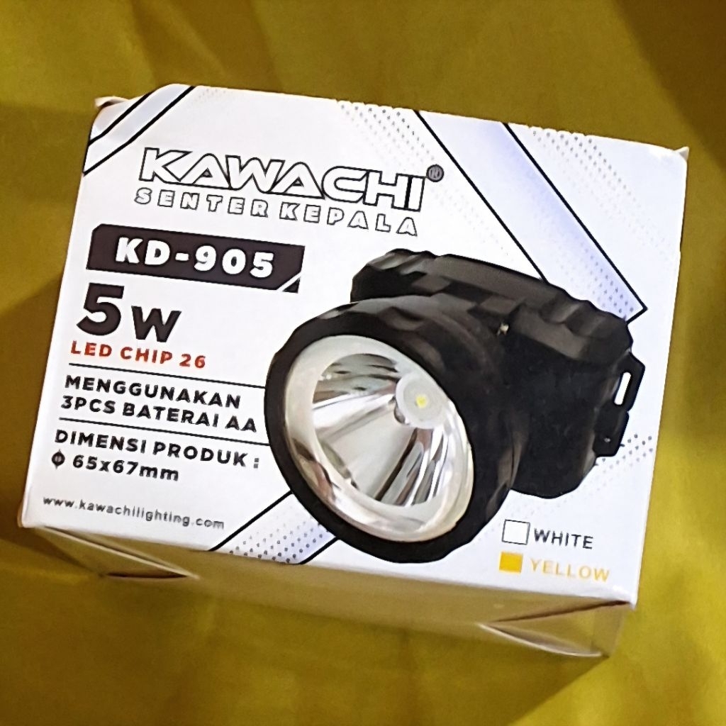 Senter Kepala Baterai KD 905 Kawachi senter kepala murah - headlamp murah - senter kepala LED murah 